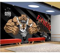 Frtmsticker Papel Tapiz Mural Papel Pintado Personalizado, Patrón De Músculos De Gimnasio Papel Pintado Impermeable De Pvc Autoadhesivo Impresión Digital 3D Imagen De Póster Hd Talla 300X200Cm