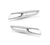 FRTRGVUVXP Para Serie 1 3 5 E90 E60 E87 E83 E91 E92 E93 X1 X3 63-13-7-253-326 63-13-7-253-325 Luces Giro Laterales Para Coche Sin Intermitentes(Chrome Silver)