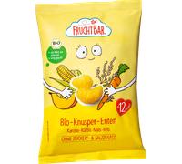 FRUCHTBAR Patitos Crujientes Bio - Zanahoria, Calabaza, Maíz y Arroz - 30 g FRUCHTBAR