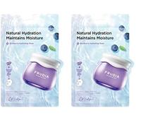 FRUDIA. Mascarilla Facial Blueberry. Arándano Humectante. Extractos de Arándonos con Antocianina. Hidratación Intensa y Calmante. Aporta Vitalidad y Suavidad de la Piel., 1 (Paquete de 2)