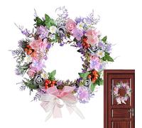 Frühlingsblumen Girlande, Romantischer Circle aus Blossoms in Kreisform, Frühlingsdeko Für Draußen, Für Familie Freunde Garten Terrasse Wohnung Haus Tür Wand Dekoration