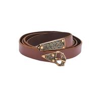 Frühmittelalterlicher Cinturón Largo De Piel de Vaca