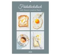 Frühstückstisch. Sanfte Momente in moderner Öloptik (Wandkalender 2026 DIN A2 hoch), CALVENDO Monatskalender: Der Zauber alltäglicher Frühstücksmomente in minimalistischer Ölmalerei