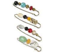 FRUHLING 4 Piezas Broches Vintage Escote Imperdibles Mujer Clip de Chal Suéter Cardigan Bisutería para Decoración de Ropa