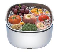 Fruit And Vegetable Purifier - Double Layer Wireless Cleaning Basket Portable Design | Vegetable Washing Basket Produce Cleaner Kitchen Rinse Strainer Tool | For Fruit V́egetable Tableware