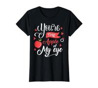 Fruit Apple Eye Love Romantic Lovely Gift Idea Apple of Eye Camiseta gráfica económica, Mujer, Negro, S