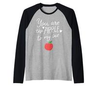 Fruit Apple Eye Love Romantic Lovely Gift Idea Apple of Eye Camiseta Manga Raglan