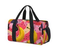 Fruit Banana - Bolsa deportiva de lona para fin de semana, bolsa de viaje informal, para viajes, gimnasio, para niños, niñas, niños, mujeres y hombres