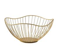 Fruit Basket - Artistic Metal Wire Bowl, Hollow Out Kitchen Snack Holder with Modern Decorative Design, Lightweight Open Frame Structure, Ideal for Lemons Strawberries Bananas Grapes and Oranges