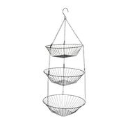 Fruit Basket, Iron Holder, 11.02x29.13 Storage Organizer with 3 Tier Vertical Kitchen Rack, Vegetable Basket for Food, Snack, Bread, Potato, Onion, Gardening Tools, Bathroom, Garden, Yard