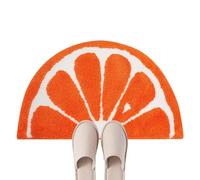 Fruit Bathroom Mat, Orange Floor Rug, 15.75x23.62 inch Mat with Soft Plush, Durable Polyester Fiber Gear, Anti Slip Home Accessory with Machine Washable Design, Bath Rug for Indoor Doorway