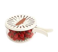 Fruit Bowl - 2 in 1 Washing Strainer, Vegetable Cleaning Container with Drainage Feature Stackable Storage Design, Freshness Preserving Function, Ideal for Kitchen Cooking Home Restaurant Use