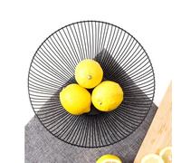 Fruit Bowl For Kitchen Counter - Metal Wire Basket Storage Organizer Tray | Decorative Serving Bowl For Vegetables Snacks Treats Candies | Open Design Countertop Fruit Holder F́or Home Kitchen