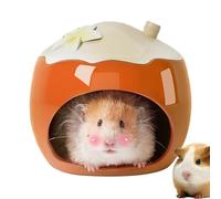 Fruit Bowl Nest - Hamster House Bed - Large Ceramic Hamster House - Cool Ceramic Hideaway for Small Animals Like Lemmings, Chinchillas, Hedgehogs, 14 cm Perfect for Cage or Enclosures at Home