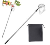 Fruit Catcher - Herramienta para el recolector de frutas | De unión de acero inoxidable | Polo recogedor de frutas telescópico | Herramienta para la cosecha de mango de pera de limo