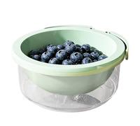 Fruit Cleaner Bowl, Foldable Handle Multifunctional Washing Basket With Lid, Vegetable Strainer Washing Bowl, Durable Kitchen Cleaning Container | Efficient Food Prep Tool For Kitchen Salad Berry