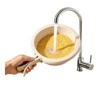 Fruit Cleaner Bowl - Multifunctional Vegetable Strainer Basket With Lid and Plegable Handle | Portable Food Washing Drenin Bowl | Kitchen Cleaning And Storage Container For Salad Berries