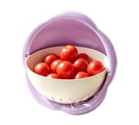 Fruit Cleaning Bowl | Double Layer Kitchen Cleaning Draining Basket
