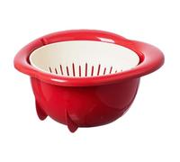 Fruit Colander Basket - Kitchen Food Strainer, Detachable Soaking Basin, Rapid Drainage Fluid Management, Weighted Base Bottom Storage Organizer, Perfect for Indoor Outdoor Use