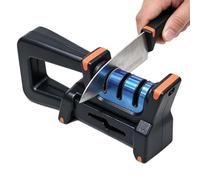 Fruit Cutter Sharpener - Stainless Steel Knife Sharpener, Ergonomic Multifunctional Cutter Sharpening Tool with Stable Non-Slip Design for Kitchen Knives Fruit Cutters Home Chef Cooking Use