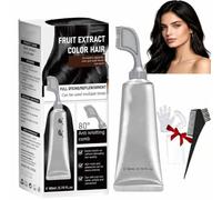 Fruit Essence Hair Dyeing Comb,Plant Extract Hairs Dye Essence, Hairs Dye Cream With Combs,Natural Hair Dye For Gray Coverage, For Men & Women.[Black]