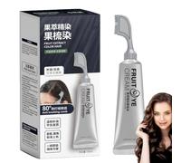 Fruit Essence - Peine para teñir el cabello, crema de teñido de frutas negras, peine de color de cabello fácil a base de plantas para uso doméstico, esencia de tinte de cabello con extracto de plantas