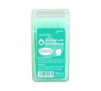 Fruit Flavored Toothpicks - Double Head Fruit Flavored Toothpicks, Refreshing Care Stick, 100 Pieces Soft Bristle | Teeth Cleaning Portable Floss Alternative Kitchen Travel School Home Use Kit