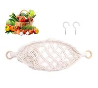 Fruit Hammock | Handmade Hangable Fruit Basket | Handwoven Cotton Veggie