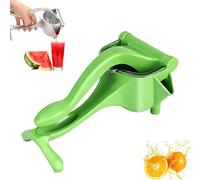 Fruit Juice Squeezer, Heavy Duty Aluminum Fruit Juice Squeezer Manual for Effortless Fruits with Ergonomic Grip, Easy Squeeze & Quick Clean (Green)
