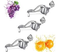 Fruit Juice Squeezer Manual-Fresh Juice Squeezer, Durable Ergonomic Handle, Easy Clean Design for Lemon Orange Lime Grapefruit & Pomegranate (3 sets)