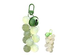 Fruit Keychain Charm, UV Reactive Grape Pendant, Color Change Beads, Cute Decorative Bag Accessory, Fashion Purse Charm With Fun Design, Stylish Key Ring Ornament For Daily Carry Women Kids Use