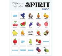 Fruit of Spirit Bingo: Bible Themed Game for Sunday School, VBS Activities, Christian Classroom, FunGame Bible Activity For Kids