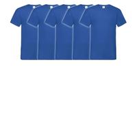Fruit of the Loom 10 camisetas con cuello en V, M, L, XL, XXL, cuello en V, varios colores, azul real, XXXL