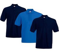 Fruit of the Loom Polo para hombre (3 unidades) (XL, 2DeepNavy1Royal), 2deepnavy1royal, XL