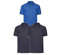 Fruit of the Loom Polo para hombre (3 unidades) (XL, 2DeepNavy1Royal), 2deepnavy1royal, XL