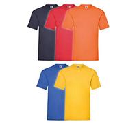 Fruit of the Loom 5X 61-036-0 - Camiseta, Hombre, Colour Set I, S