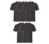 Fruit of the Loom 61-036-0 - Camiseta, Hombre, Paquete de 5, Negro, Medium