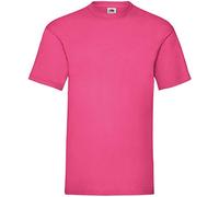 Fruit of the Loom 61036 Mens Short Sleeve Valueweight T-Shirt tee - Fuchsia - Large