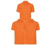 Fruit of the Loom 63-402-0 Camisa de Polo, Orange, 3XL (Pack de 3) para Hombre