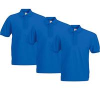 Fruit of the Loom 63-402-0 Camisa de Polo, Royal, XL (Pack de 3) para Hombre