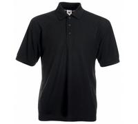 FRUIT OF THE LOOM 6535 piqué de manga corta Polo para Hombres 3XL Negro