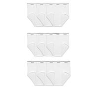 Fruit of the Loom Basic - Slip da uomo, confezione da 9, colore: Bianco bianco M