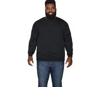 Fruit of the Loom Big and Tall Fleece Sweatshirts & Hoodies Sudadera, Cuello Redondo Negro, XXL Grande para Hombre