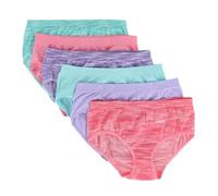 Fruit of the Loom Big Girls' 6 Pack Seamless Brief, Assorted, 6/8