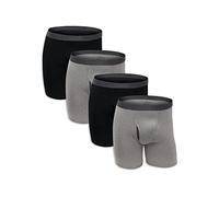 Fruit of the Loom Boxer Coolzone Premium Ropa Interior de Hombres, Negro/Gris (Juego de 4), M