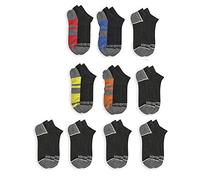 Fruit of the Loom Boys No Show Socks Black Multi Large 10 Pair Pack