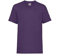 Fruit of the Loom Boys' Value Weight T 61-033-0, morado, 9-11 Años
