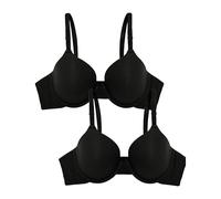 Fruit of the Loom Women's T-Shirt Bra, Black Hue/Black Hue, 36B