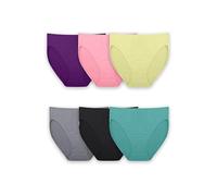 Fruit of the Loom Breathable Underwear, Moisture Wicking Keeps You Cool & Comfortable, Available in Plus Size Ropa Interior, Corte Alto, micromalla, Paquete de 6, 40 para Mujer