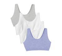 Fruit of the Loom Built Up Tank Style Sports Bra Value Pack Sujetador Deportivo, Opaco, Heather Grey/White/White/Blue Heather 4-Pack, 40 4 Mujeres
